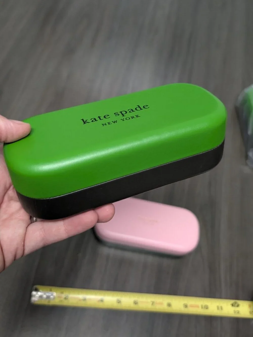 NEW LARGE/THICK/OVERSIZED Kate Spade Green & Black Authentic Sunglasses Case
